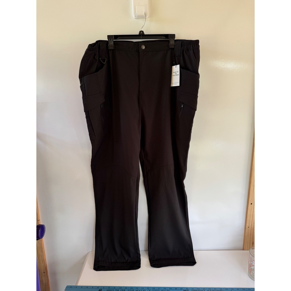 Flexcamo Tactical Series Black Cargo Pants Men's 5XL-32 Multi-Pocket Work Nurse